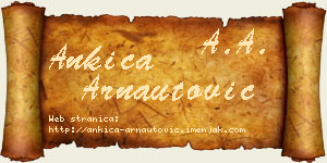 Ankica Arnautović vizit kartica